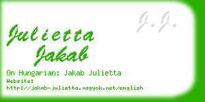 julietta jakab business card